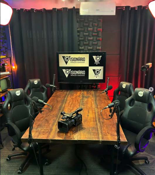 Sala de gravação do Estúdio Visionário em Pirituba, São Paulo